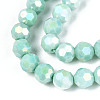 Anti-Tarnish Electroplate Glass Beads Strands EGLA-T021-10mm-15-11-3