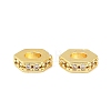 Brass Micro Pave Clear Cubic Zirconia European Beads KK-C142-11B-G-1
