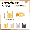 160Pcs 4 Colors Iron Folding Crimp Ends IFIN-LP0002-89-2