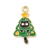 Christmas Kitty Alloy Enamel Pendants X-ENAM-I060-02B-1