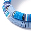 Handmade Polymer Clay Heishi Beads Stretch Bracelets Set BJEW-JB07258-5