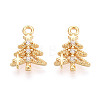 Brass Micro Pave Cubic Zirconia Charms LS-KK-N263-145A-G-1