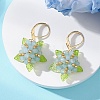 Valentine's Day Flower Natural Malaysian Jade & Glass Seed Beaded Leverback Earrings EJEW-MZ00700-3