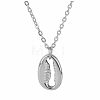 Stylish Stainless Steel Shell Shaped Pendant Necklaces for Women's Daily Wear EM8796-1-2