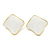 PVD Vacuum Plating 304 Stainless Steel & Enamel Stud Earrings for Women EJEW-G401-02G-01-2