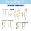 12Pcs 4 Styles Brass Micro Pave Cubic Zirconia Pendants KK-BBC0028-11-2