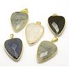 Faceted Natural Mixed Stone Pendants G-F340-02-1
