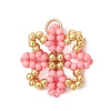Glass Seed Beaded Pendants PALLOY-MZ01267-03-1