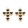 304 Stainless Steel & Enamel Pendants STAS-T073-62A-G-1