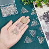 40Pcs 201 Stainless Steel Filigree Pendants STAS-UN0042-12-4