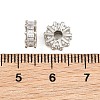 Brass Pave Clear Cubic Zirconia Beads CU-CBA6A75-20P-3