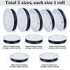 5 Rolls 5 Styles Copper Jewelry Craft Wire CWIR-SC0001-08-2