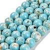 Assembled Synthetic Stone and Trochus Shell Beads Strands G-B128-08D-06-1