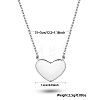 Valentine's Day 925 Sterling Silver Heart Shape Pendant Necklaces for Women LE7132-2-2