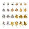 100Pcs 10 Style Alloy Pendants FIND-EL0001-02-13