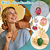 6Pcs 3 Styles Brass Pendant Cabochon Settings KK-PH0015-49G-5