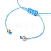 Gemstone Braided Bead Bracelet BJEW-JB11013-01-4