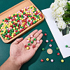 Spray Printed Opaque Acrylic European Beads SACR-SC0001-62-3