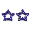 Star Shape Polymer Clay Rhinestone Beads CLAY-NH0001-06D-1