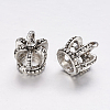 Tibetan Style Alloy 3D Crown Charms TIBEP-3584-AS-RS-2