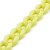 Handmade Opaque Acrylic Curb Chains AJEW-JB00662-08-3