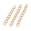 Ion Plating(IP) 304 Stainless Steel Curb Chains Extender LS-STAS-WH0032-02B-G-1