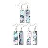 Brass Abalone Shell Dangle Earrings EJEW-C161-01C-2