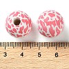 Printed Wood European Beads WOOD-Z002-06B-3