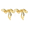 Bowknot Brass Stud Earrings for Women EJEW-Z067-01G-2