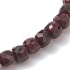 Natural Garnet Beaded Stretch Bracelets for Women BJEW-JB13335-05-4