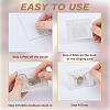 10 Pockets Frosted PVC Necklace Chain Adhesive Pouches CON-WH0088-89-4