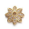 Brass Micro Pave Cubic Zirconia Bead Caps LS-ZIRC-E158-12G-1