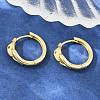 Brass Micro Pave Cubic Zirconia Hoop Earrings KK-CBAD104-04G-F-2