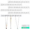 6 Bags Rectangle 12-Hook Acrylic Wall Mounted Jewelry Display Racks ODIS-GO0001-19-1