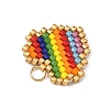 Glass MIYUKI Seed Beaded Pendants PALLOY-MZ01408-2