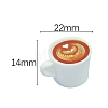 Resin Miniature Coffee Cup Ornaments X-PW-WG14105-04-1