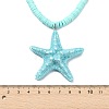 Ocean Resin Starfish Big Pendant Handmade Polymer Clay Heishi Beads Necklaces NJEW-JN06274-5