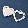 Heart Brass Locket Pendants KK-K414-12A-S-2