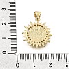 Brass Micro Pave Clear Cubic Zirconia Pendants CU-CBAF50C-19G-3