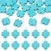 20Pcs Dyed Synthetic Turquoise Pendants PALLOY-TADJ00005-1
