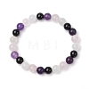 Natural Mixed Gemstone Beaded Stretch Bracelets for Women Men BJEW-JB11553-2