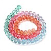 Transparent Painted Glass Beads Strands DGLA-A034-T8mm-A11-5