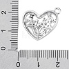 Brass Micro Pave Clear Cubic Zirconia Pendants KK-Z066-07P-3