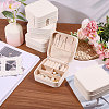 12Pcs Square Imitation Leather with Velvet Jewelry Storage Zipper Cases for Bracelets CON-GL0001-07-5