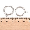 316 Stainless Steel Huggie Hoop Earring Findings EJEW-B158-01D-P-3