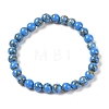 Synthetic Turquoise(Dyed) Round Beaded Stretch Bracelets G-U005-01A-06-1