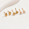 Elegant 18K Gold Plated 3 Pairs Stud Earrings Set for Women VG0927-1