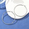 Tarnish Resistant 304 Stainless Steel Big Hoop Earrings EJEW-F105-04P-1