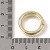 Brass Micro Pave Clear Cubic Zirconia Spring Gate Rings KK-C262-44G-3