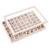 MDF Covered with Velvet Jewelry Grid Display Cases for Earrings Rings AJEW-WH0643-094B-1